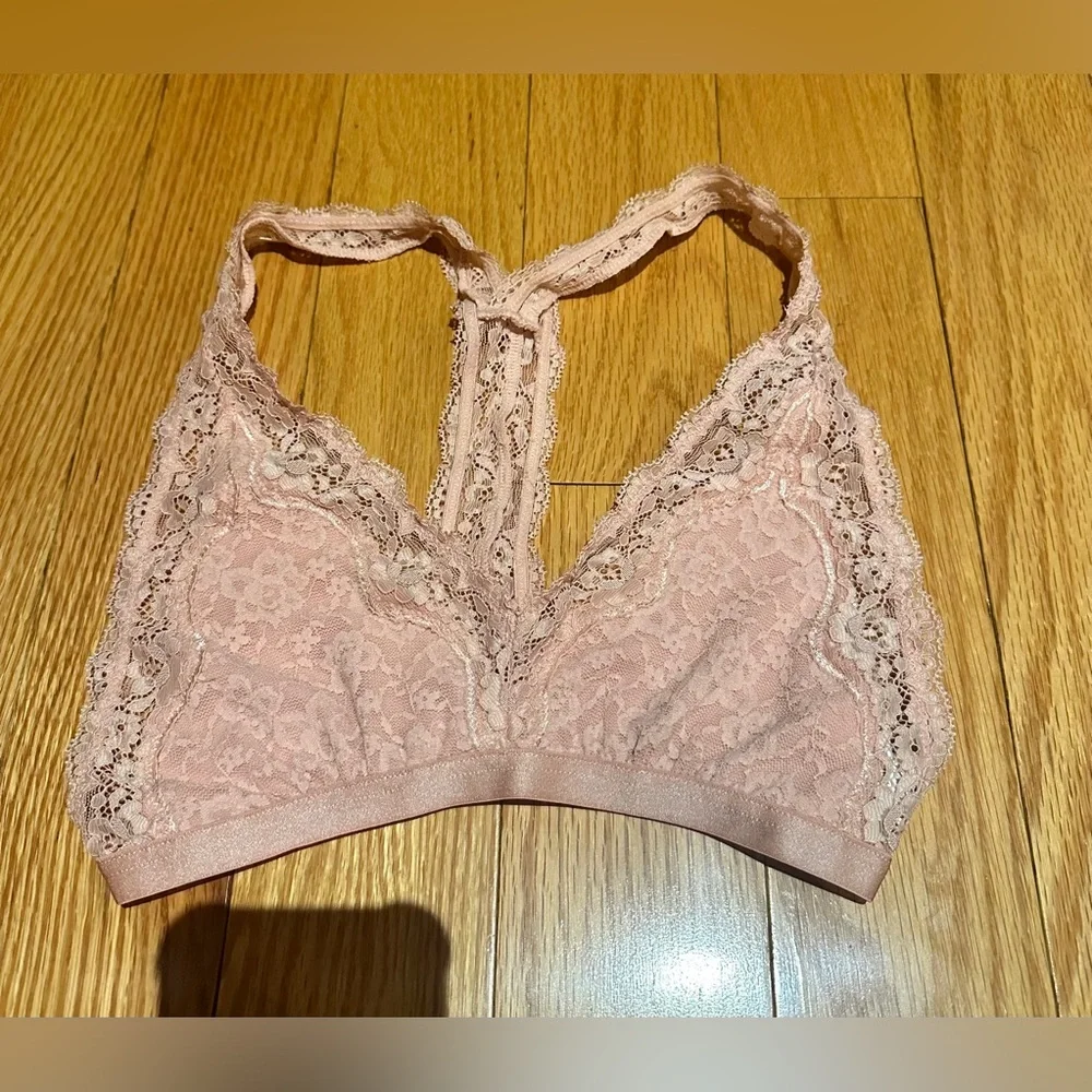 Bandeau pink lace forever 21 women’s small coquette - Picture 2 of 5